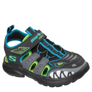 Sandale băieți cu luminițe Skechers Razor Splash-Raptor Quest — vedere în perspectivă