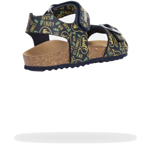 Sandale Baieti Ghita B.B Navy Fluo Yellow - J028LB/000BC/C4502 - din spate
