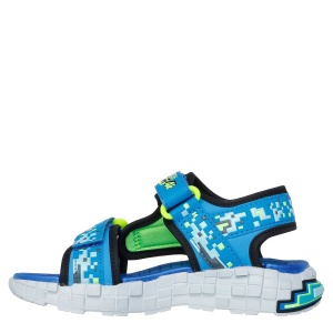 Sandale băieți Skechers Mega Splash 4K Blue — vedere din față
