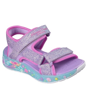 Sandale fete cu luminițe Skechers Mermaid Dreams Sandal Mov — vedere în perspectivă