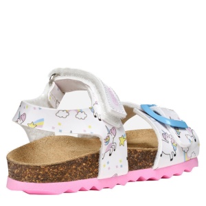 Sandale fete Geox Chalki Girl White — vedere din față