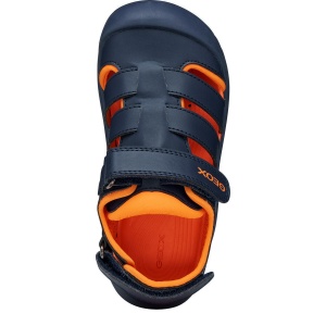 Sandale plajă băieți Geox Fusbetto Pro Bo Navy Orange — vedere de sus