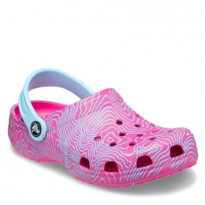 Crocs Sandale plaja Fete Classic Topographic Clog K Multi incaltaminte copii bigstep