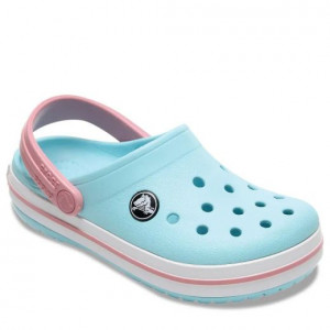 Crocs Sandale plaja Fete Crocband Clog T Ice Blue White incaltaminte copii bigstep