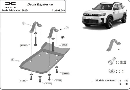Scut diferențial spate Dacia Bigster 4x4 2025 - 2026 - Img 3