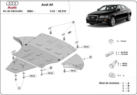 Scut motor Audi A6 cu lateral 2004 - 2011 - Img 3