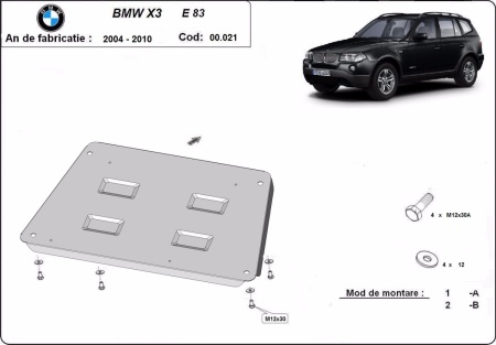Scut motor BMW X3 2003 - 2010 - Img 3