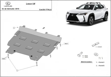 Scut motor din aluminiu Lexus UX 2019 - 2026 - Img 3