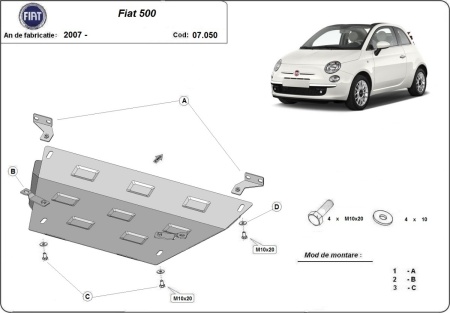 Scut motor Fiat 500 2007 - 2026 - Img 3