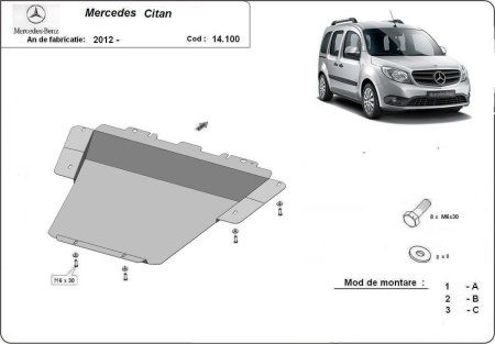 Scut motor Mercedes Citan 2012 - 2021 - Img 3