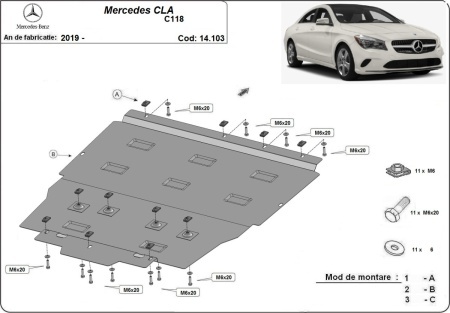 Scut motor Mercedes CLA C118 2018 - 2026 - Img 3