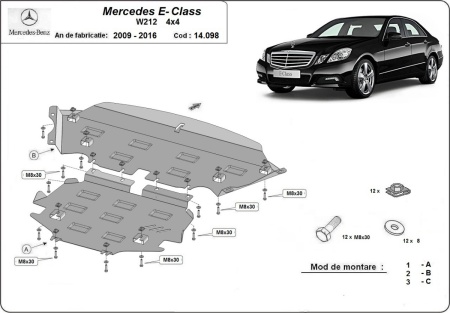 Scut motor Mercedes E-Class W212 - 4x4 2009 - 2016 - Img 3