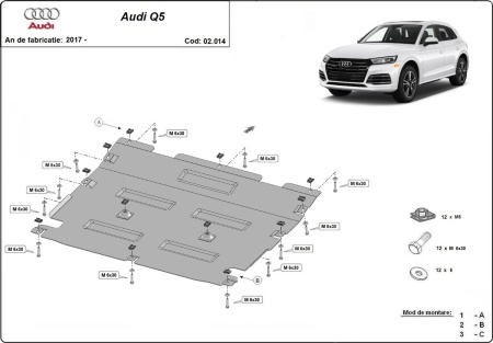 Scut motor metalic Audi Q5 2017 - 2025 - Img 3
