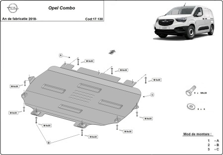 Scut motor Opel Combo 2018 - 2026 - Img 3