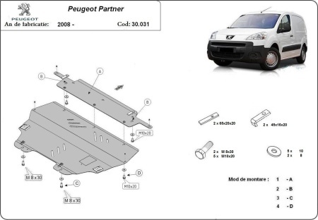 Scut motor Peugeot Partner Tepee 2008 - 2020 - Img 3