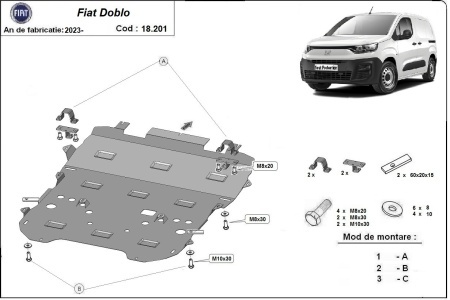 Scut motor și cutie de viteză Fiat Doblo 2023 - 2026 - Img 3