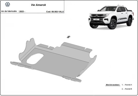Scut motor si grup fata Volkswagen Amarok - Aluminium 2023 - 2026 - Img 2