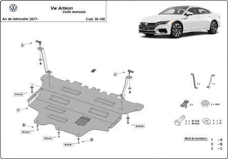 Scut motor Volkswagen Arteon - cutia de viteza manuala 2017 - 2026 - Img 3