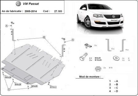 Scut motor VW Passat B6, B7 2005 - 2014 - Img 3