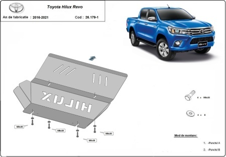 Scut radiator metalic Toyota Hilux Revo 2016 - 2026 - Img 2