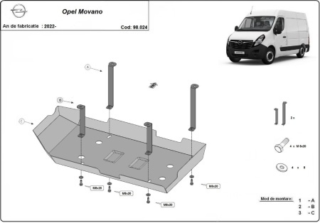 Scut rezervor AdBlue Opel Movano 2022 - 2026 - Img 3