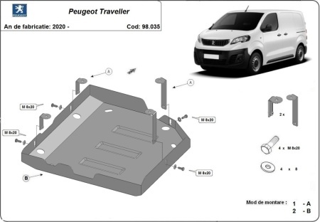 Scut rezervor AdBlue Peugeot Travellet 2020 - 2026 - Img 3