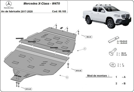 Scut cutie si reductor Mercedes X-Class 2017 - 2020 - Img 3
