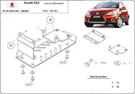 Scut diferențial Suzuki SX 4WD 2006 - 2013 - Img 3