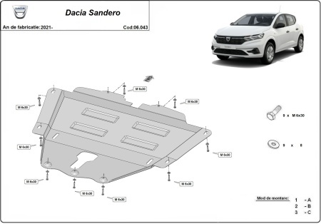 Scut motor Dacia Sandero 2021 - 2026 - Img 3