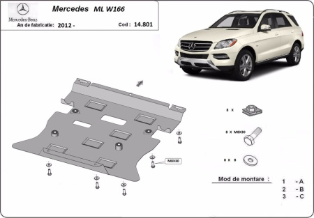Scut motor Mercedes ML W166 2011 - 2019 - Img 3