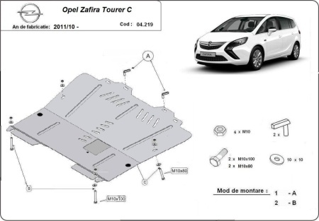 Scut motor metalic Opel Zafira C 2011 - 2020 - Img 3