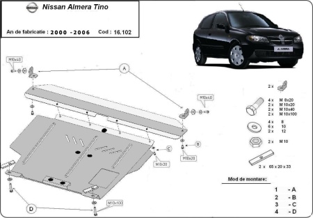 Scut motor Nissan Almera Tino 2000 - 2006 - Img 3