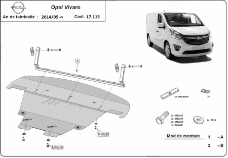 Scut Motor Opel Vivaro 2014 - 2019 - Img 3