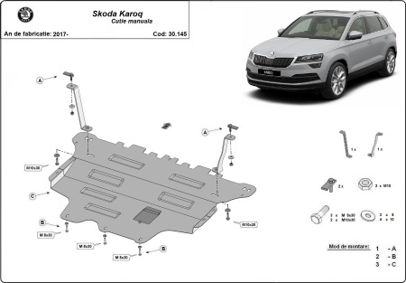 Scut motor Skoda Karoq - cutie de viteză manuală 2017 - 2026 - Img 3