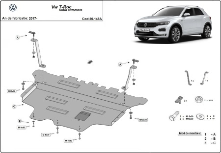 Scut motor Volkswagen T-Roc - cutie de viteză automată 2017 - 2026 - Img 3