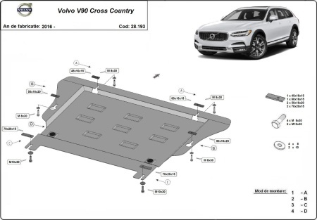 Scut motor Volvo V90 Cross Country 2016 - 2026 - Img 3