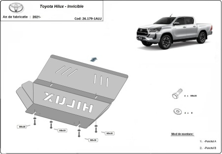 Scut radiator din aluminiu Toyota Hilux Invincible 2021 - 2026 - Img 2