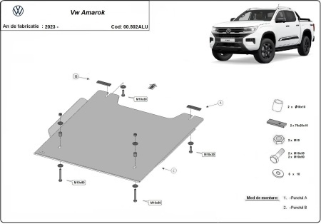 Scut reductor Volkswagen Amarok - Aluminium 2023 - 2026 - Img 3