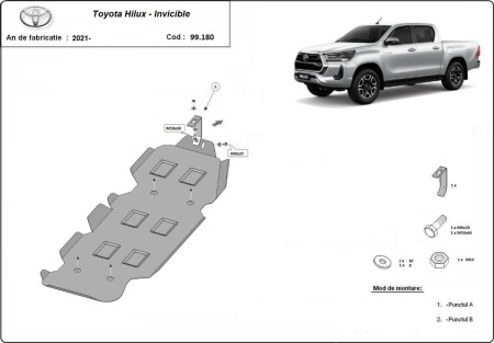 Scut rezervor Toyota Hilux Invincible 2021 - 2026 - Img 3