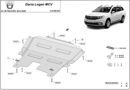 Scut motor Dacia Logan MCV 2012 - 2020 - Img 3