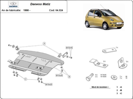 Scut motor Daewoo Matiz 1998 - 2004 - Img 3