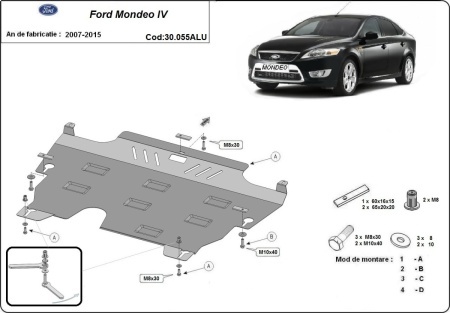Scut motor din aluminiu Ford Mondeo 4 2007 - 2015 - Img 3
