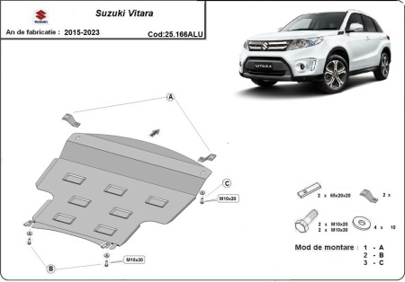 Scut motor din aluminiu Suzuki Vitara 2013 - 2023 - Img 3
