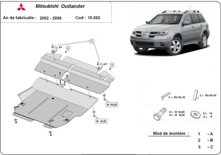 Scut motor Mitsubishi Outlander 2002 - 2006 - Img 3