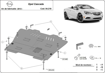 Scut motor Opel Cascada 2013 - 2019 - Img 3