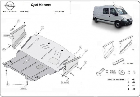 Scut motor Opel Movano 1998 - 2010 - Img 3