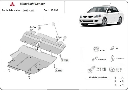 Scut motor și cutie de viteză Mitsubishi Lancer 2002 - 2007 - Img 3