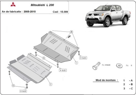 Scut motor și radiator Mitsubishi L 200 2005 - 2015 - Img 3