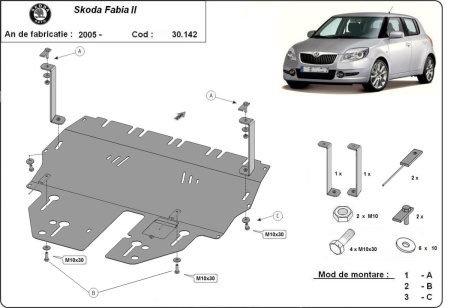 Scut motor Skoda Fabia 2 - Benzina 2007 - 2014 - Img 3