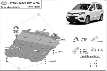 Scut motor Toyota Proace Citiy Verso 2019 - 2026 - Img 3